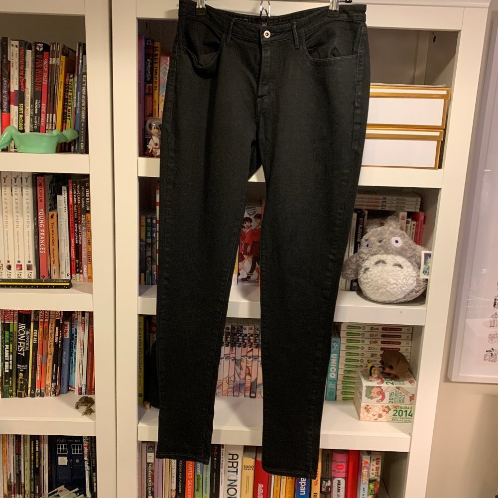 LEVI'S Waxed Black Denim Skinny Jeans LEVIS